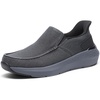Bruno Marc Men’s Hands Free Slip on Loafers Casual Sneakers Canvas Walking Shoes(Black)