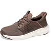 Bruno Marc Men’s Hands Free Slip-on Loafers Casual Shoes Sneakers Breathable Knit Comfortable Lightweight Walking Shoes(Brown)