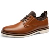 Bruno Marc Men’s Lace-Up Comfortable Fashion Dress Shoes | For Work & Off-Work, Arch Support, Lightweight Cushioning, Elastic Collar, Polished Stylish Oxfords for All Occasions(Brown)