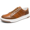 Bruno Marc Men’s Lightweight Casual Dress Sneakers | Fashion Tennis Breathable Comfortable Flexible Skating Business Tennis Lace-up Non-slip Lowtop Walking Versatile(Brown)