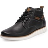 Bruno Marc Men’s Mid Top Chukka Sneaker Dress Boot | Lace-up breathable lining, comfy insole, ideal for daily wear, formal events casual outings, all-day comfort mid-top boots(Black)