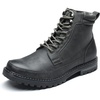 Bruno Marc Men’s Motorcycle Combat Warm Zipper Oxford Boot | Breathable Lining, Lace-up & Side Zipper, Durable TPR Outsole, Ideal for Motorcycle Riding & Daily Wear(Grey)