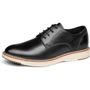 Bruno Marc Men’s Crossflex Casual Dress Oxfords Shoes | Soft Lining, Lightweight TPR Outsole, Lace-Up Closure, Ideal for Business, Casual & Formal Occasions(Black)