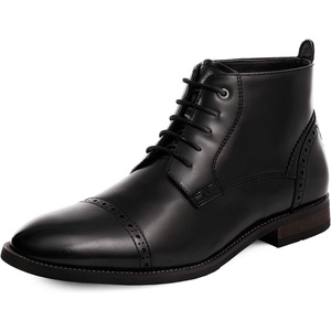 Bruno Marc Men’s Dress Ankle Boots Cap Toe Oxford Boot | Cushioned Insole, Stitch Reinforced, Non-slip Durable Rubber Outsole, for Business, Party & Daily Wear(Black)
