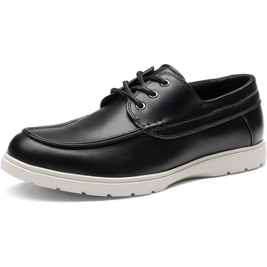 Bruno Marc Men’s Dress Boat Shoes Classic Slip-on Loafer(Black-pu)