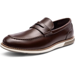 Bruno Marc Men’s Dress Penny Loafer Slip-on Shoes | Arch Support Comfortable Foam Insole Easy Wear Daily Office Formal Business Wedding Casual(Dark Brown)