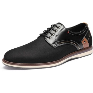 Bruno Marc Men’s Dress Shoes Casual Business Oxford | Scaled Synthetic Upper, Soft Removable Footbed, Lace-up Secure Fit, Flexible Outsole for Daily Work & Casual Wear(2-black)
