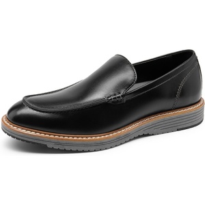 Bruno Marc Men’s Dress Slip-on Classic Loafers Formal Shoes(Black/Grey)