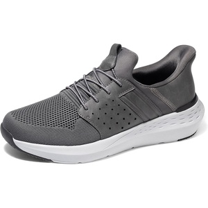 Bruno Marc Men’s Hands Free Slip-on Loafers Casual Shoes Sneakers Breathable Knit Comfortable Lightweight Walking Shoes(Grey)
