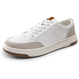 Bruno Marc Men’s Lightweight Casual Dress Sneakers | Fashion Tennis Breathable Comfortable Flexible Skating Business Tennis Lace-up Non-slip Lowtop Walking Versatile(White)