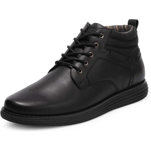 Bruno Marc Men’s Mid Top Chukka Sneaker Dress Boot | Lace-up breathable lining, comfy insole, ideal for daily wear, formal events casual outings, all-day comfort mid-top boots(Black Monochrome)