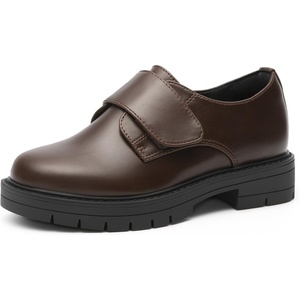 DREAM PAIRS Boys’ Uniform & School Shoes Dress Slip-On Loafers Casual Flat Shoes (Toddler/Little Kid/Big Kid)(Brown)