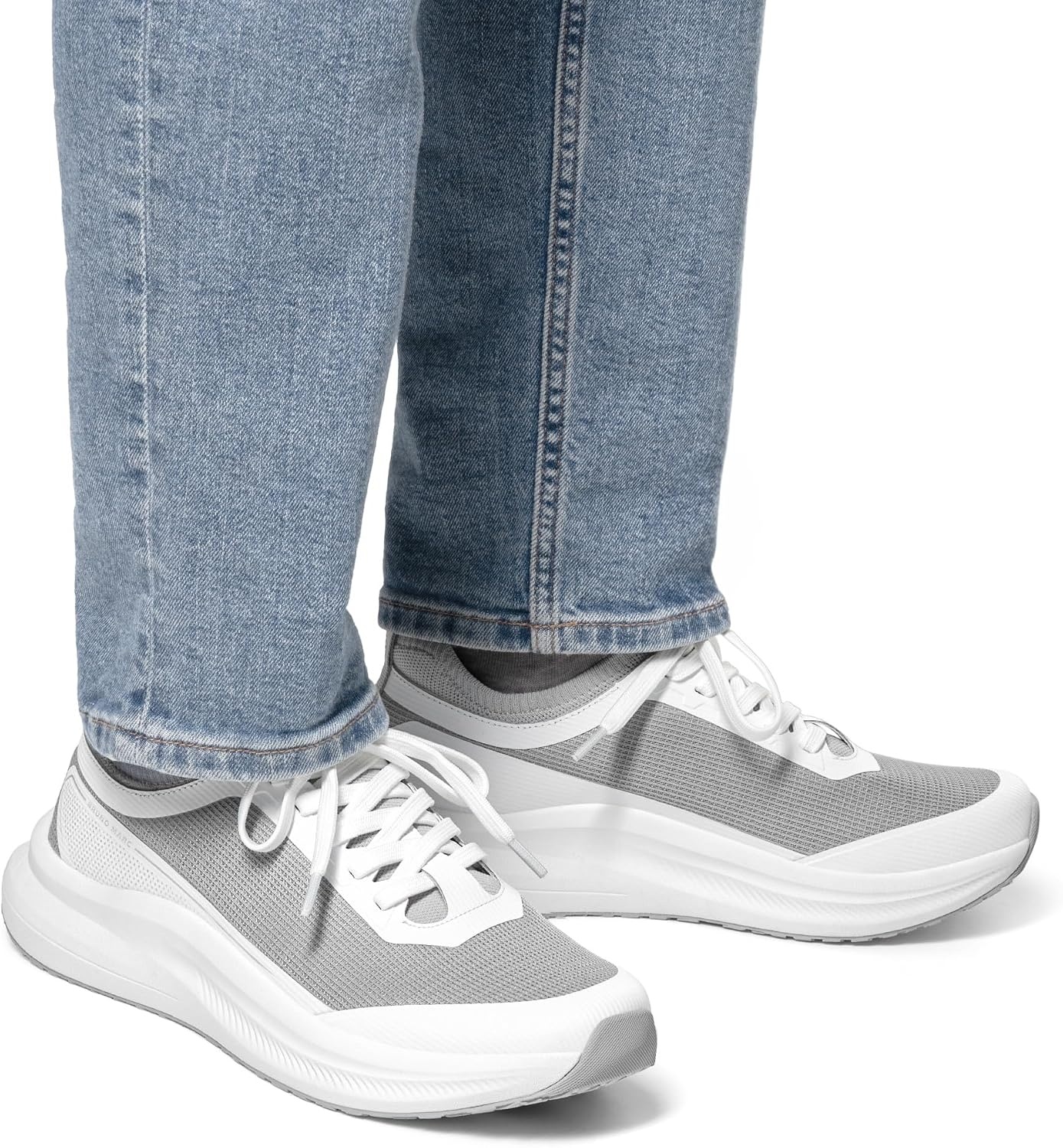 image:imageBruno Marc Mens Casual Mesh Sneakers Walking Shoes Non Slip Lightweight Cushion Breathable ComfortableWhite