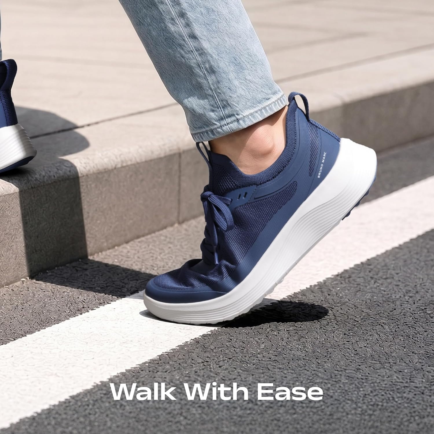 image:imageBruno Marc Mens Mesh Tennis Sneakers Casual Shoes AllDay Comfort Walking Breathable LightweightNavy