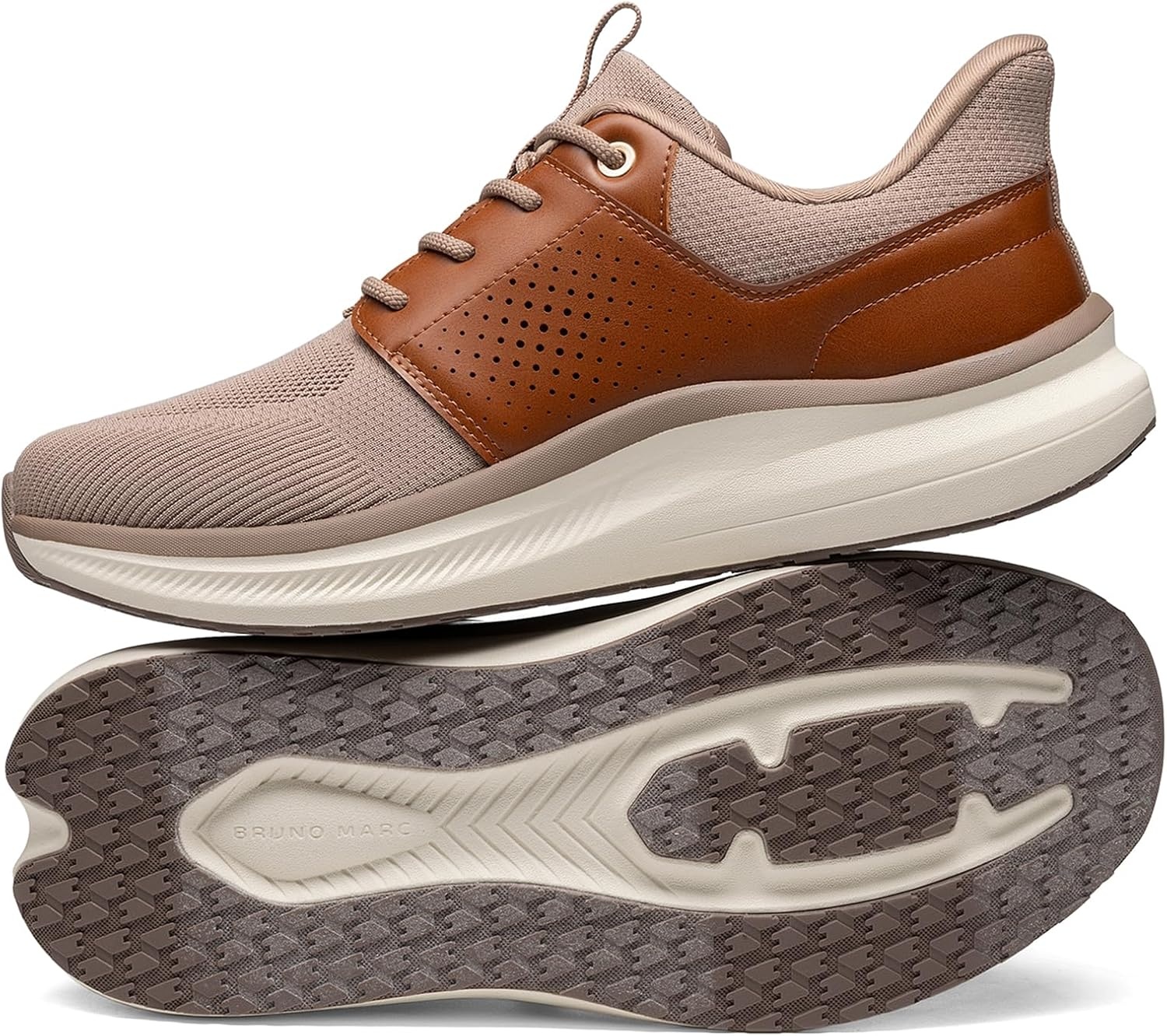 image:imageBruno Marc Mens Slipon Casual Dress Sneakers AllDay Comfort Cushioning Breathable Walking ShoesBrown