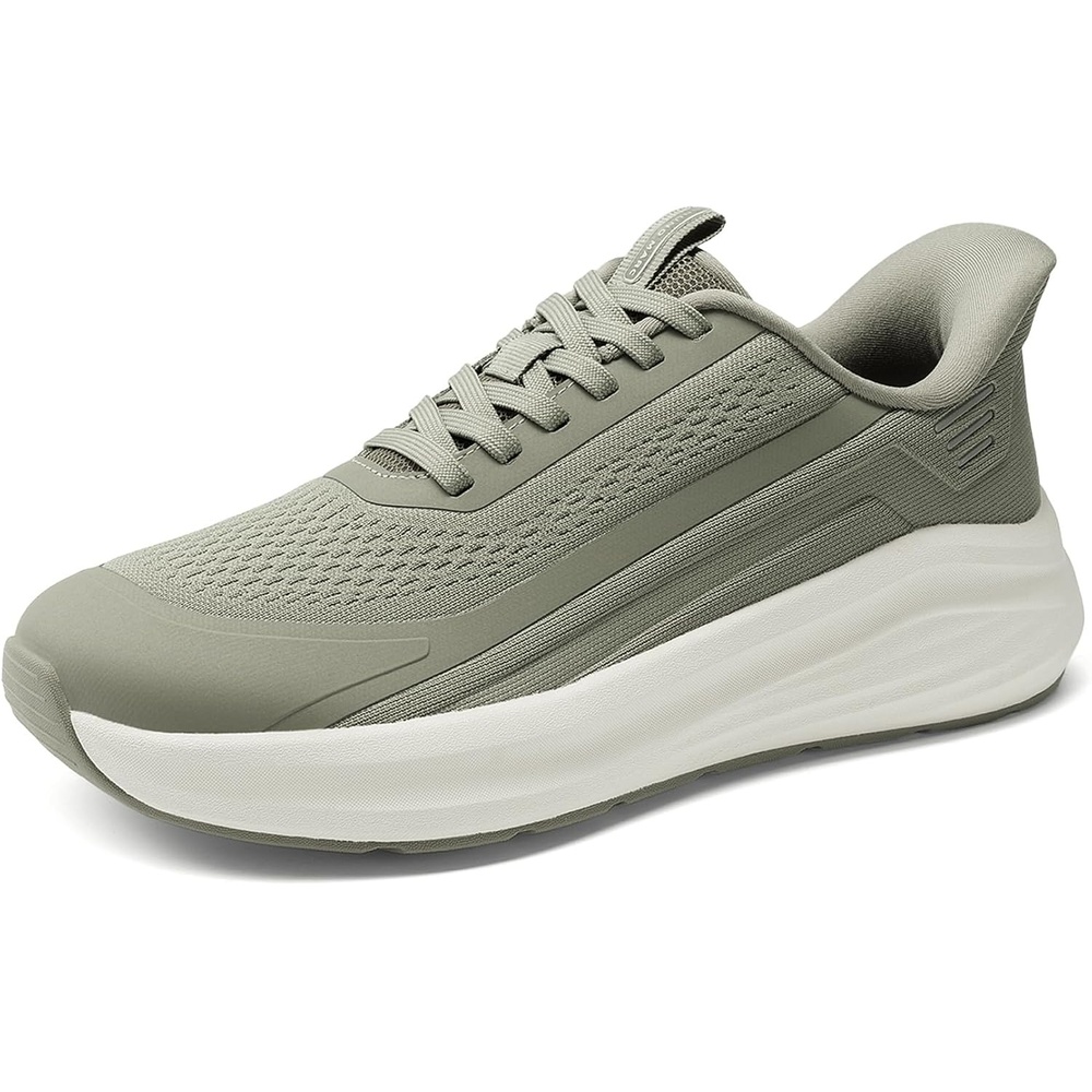 image:imageBruno Marc Mens Cushioning Casual Walking Shoes Run Small Size Up Comfort Wide Toe SneakersGreen