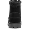 Bruno Marc Boys Girls Ankle Outdoor Comfort Autumn Boot | Soft PU upper, plush faux fur lining. Side zipper, lace up fit. Anti-slip TPR sole. For school or play.(Black)