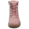 Bruno Marc Boys Girls Ankle Outdoor Comfort Autumn Boot | Soft PU upper, plush faux fur lining. Side zipper, lace up fit. Anti-slip TPR sole. For school or play.(Pink)