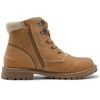 Bruno Marc Boys Girls Ankle Outdoor Comfort Autumn Boot | Soft PU upper, plush faux fur lining. Side zipper, lace up fit. Anti-slip TPR sole. For school or play.(Brown)