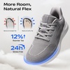 Bruno Marc Men’s Lightweight Breathable Walking Shoes | Lace-up Easy Slip-on Comfortable Casual Mesh Fashion Cushioning Flexible Durable Versatile Style(Grey)