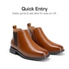 DREAM PAIRS Boy’s Chelsea Boots | Side Zipper Classic Dress Boots for Kids, Fit Daily & Party Wear(Camel)