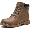 Bruno Marc Boy’s Winter Snow Boots | Non-Slip Outdoor Ankle Boots(Brown)