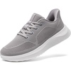 Bruno Marc Men’s Lightweight Breathable Walking Shoes | Lace-up Easy Slip-on Comfortable Casual Mesh Fashion Cushioning Flexible Durable Versatile Style(Grey)