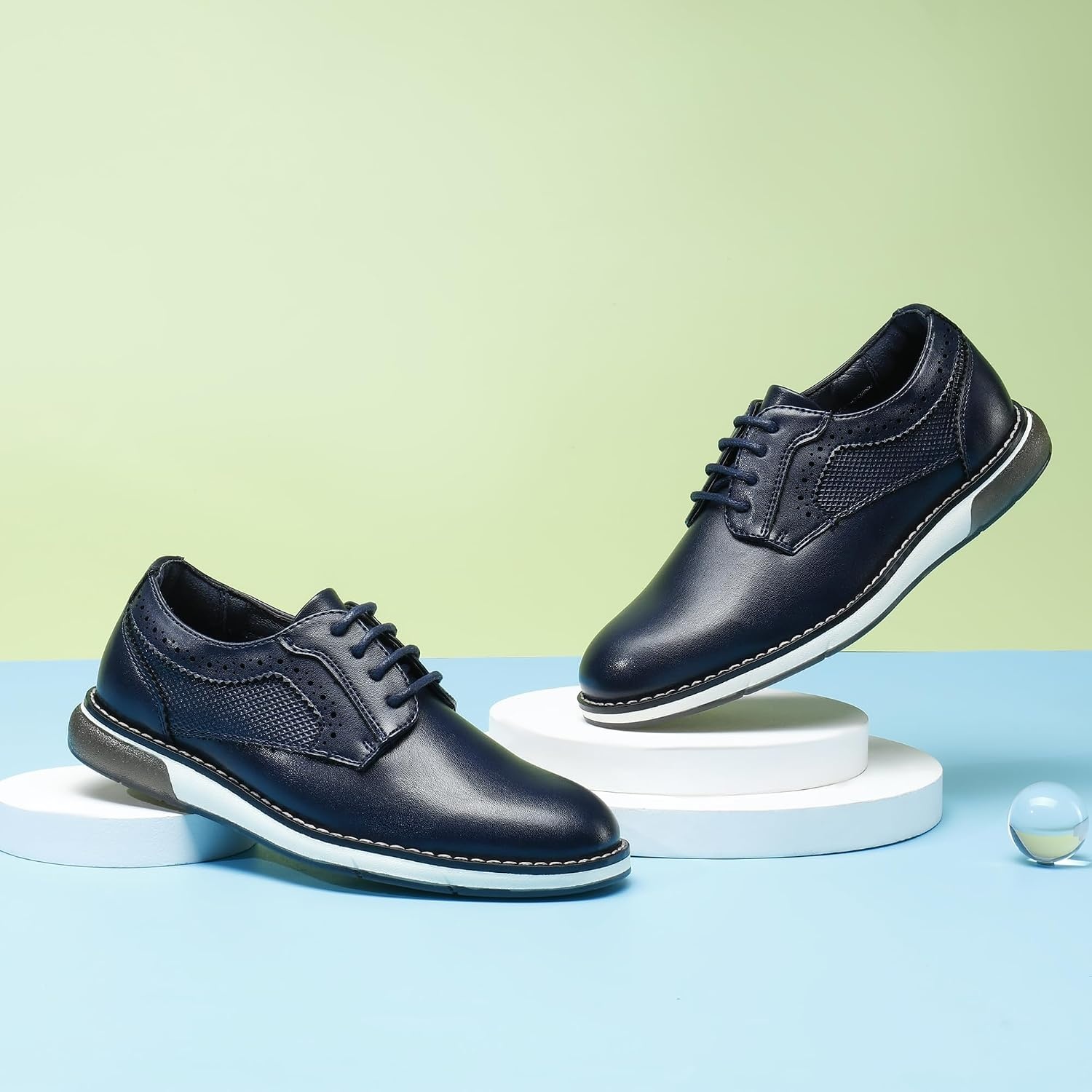 image:imageBruno Marc Boys Casual Dress Uniform Oxford Comfort Uniform Formal Sneaker Shoes Smooth Upper Cushioned Steps Stable FootingBlue