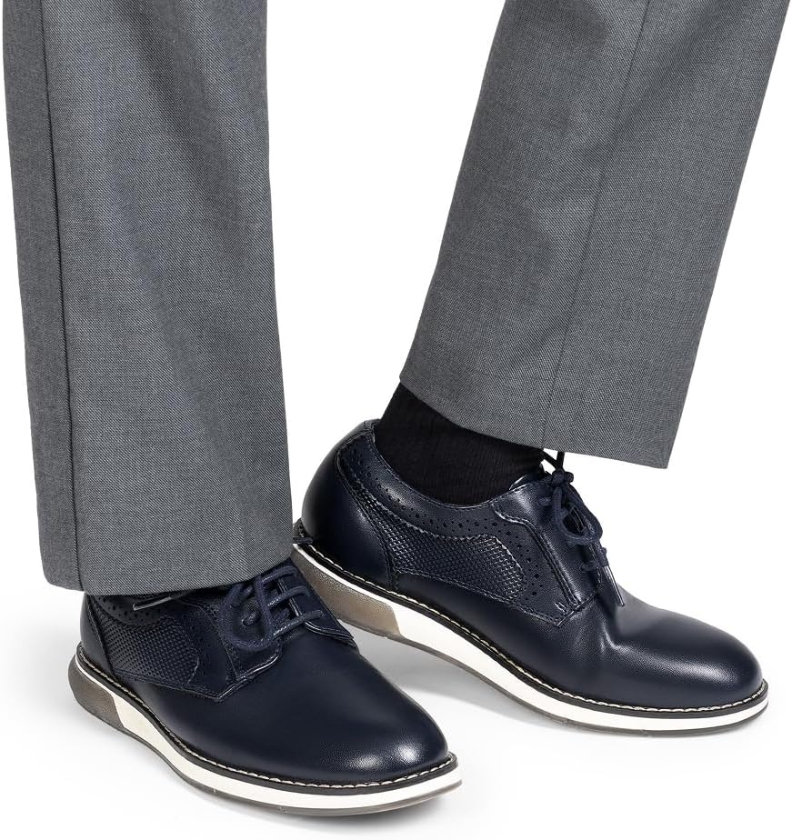 image:imageBruno Marc Boys Casual Dress Uniform Oxford Comfort Uniform Formal Sneaker Shoes Smooth Upper Cushioned Steps Stable FootingBlue