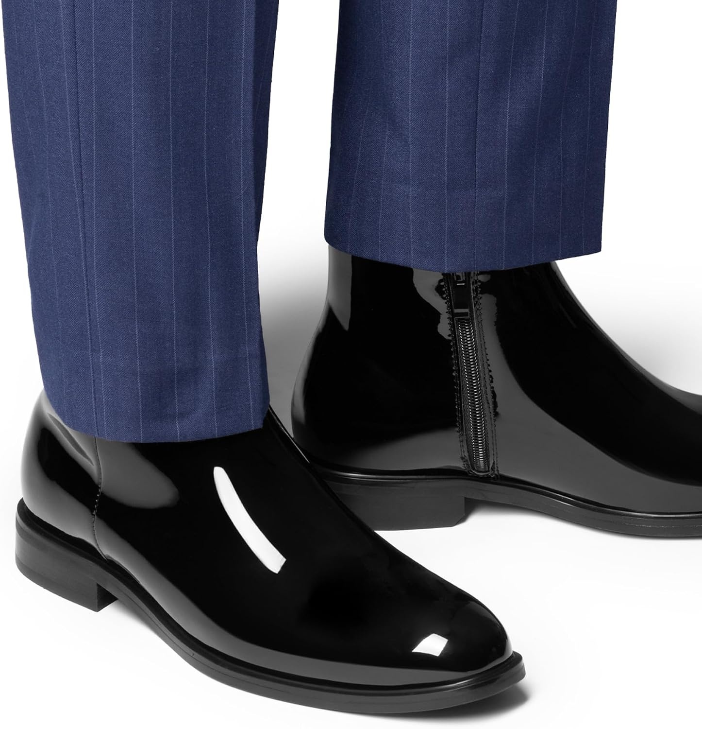 image:imageBruno Marc Mens Chelsea Boots Zip Ankle Dress Boot Relaxed Fit Timeless Style NonSlip Durable Outsole Breathable Lining for AllDay Office amp Casual WearAll Black