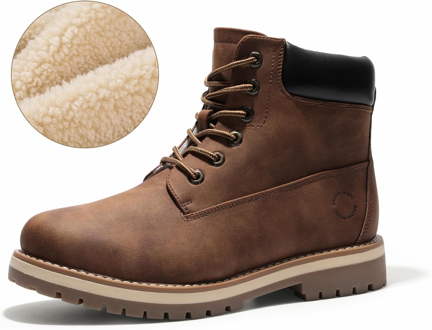 image:imageBruno Marc Mens Classic Winter Fall Casual Boots Warm ColdWeather Work Boots 30BrownFur
