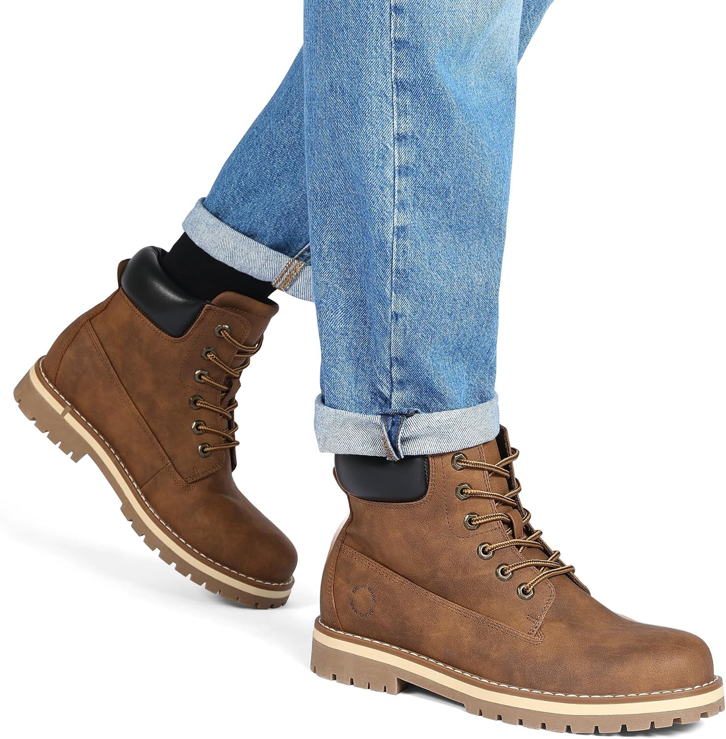 image:imageBruno Marc Mens Classic Winter Fall Casual Boots Warm ColdWeather Work Boots 30BrownMesh