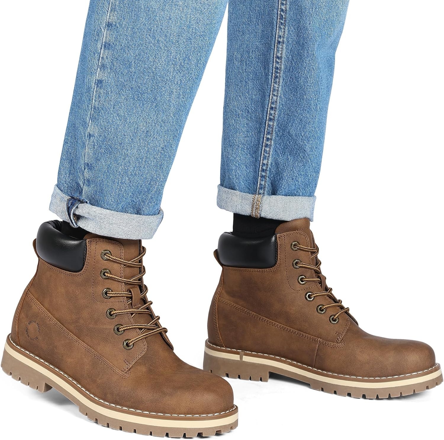 image:imageBruno Marc Mens Classic Winter Fall Casual Boots Warm ColdWeather Work Boots 30BrownMesh