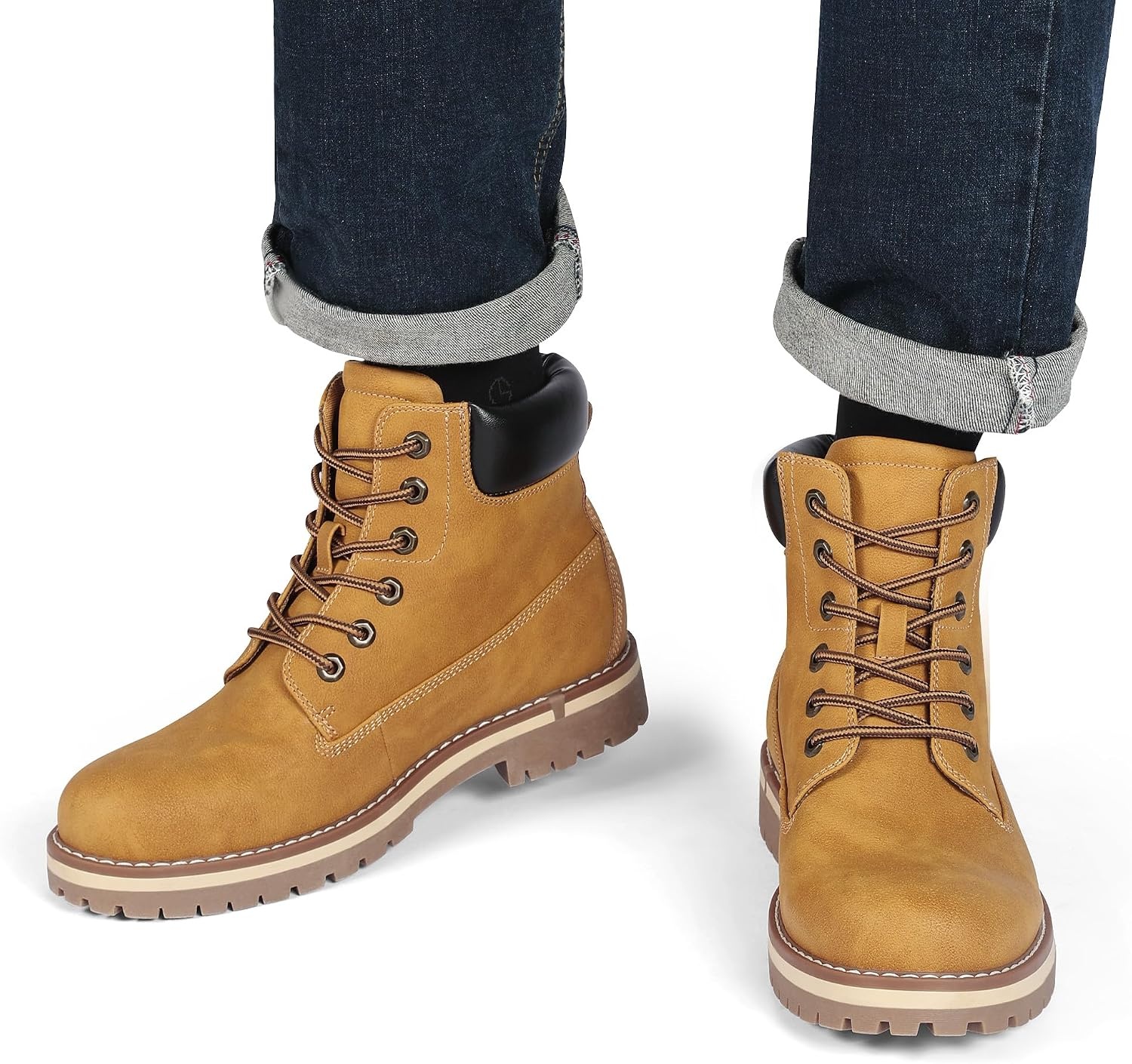 image:imageBruno Marc Mens Classic Winter Fall Casual Boots Warm ColdWeather Work Boots 30YellowMesh