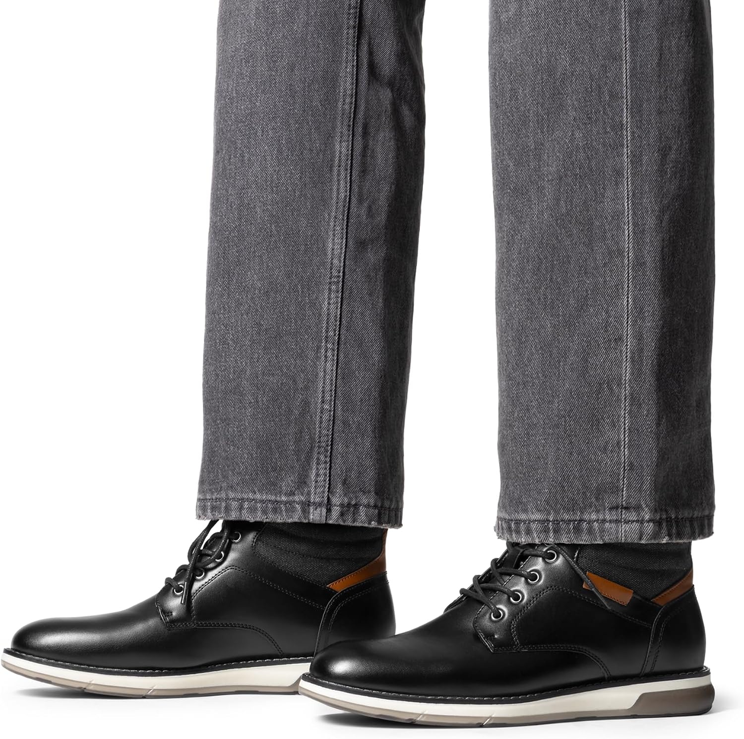 image:imageBruno Marc Mens Dress Casual Formal Chukka Boots Antislip TPR outsole padded collar plush lining ideal for offices casual events outdoor strolls and daily wearBlack