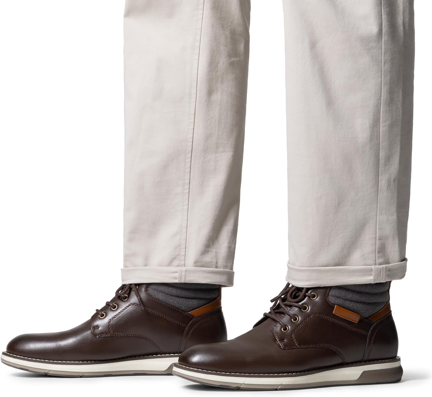 image:imageBruno Marc Mens Dress Casual Formal Chukka Boots Antislip TPR outsole padded collar plush lining ideal for offices casual events outdoor strolls and daily wearDark Brown
