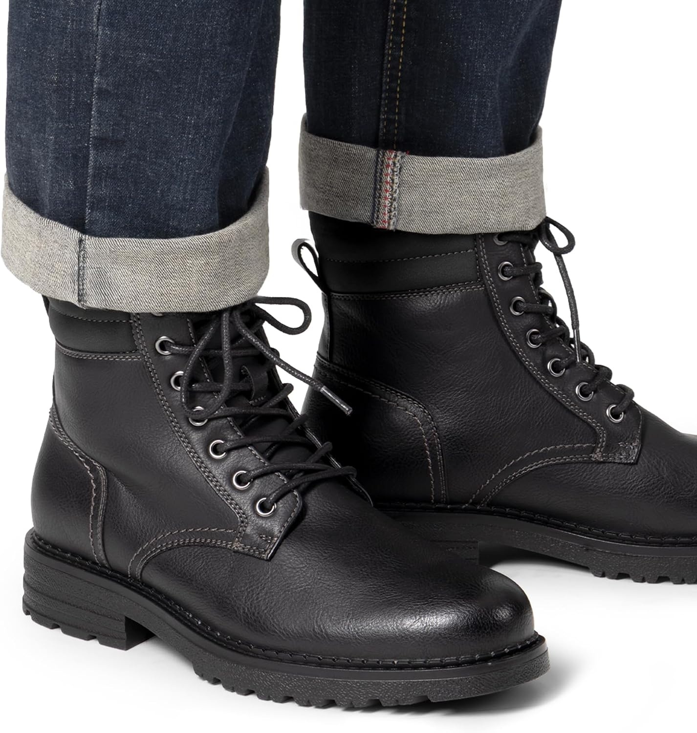 image:imageBruno Marc Mens Dress Oxford Fashion and Comfort Ankle Lace Up BootsAll Black