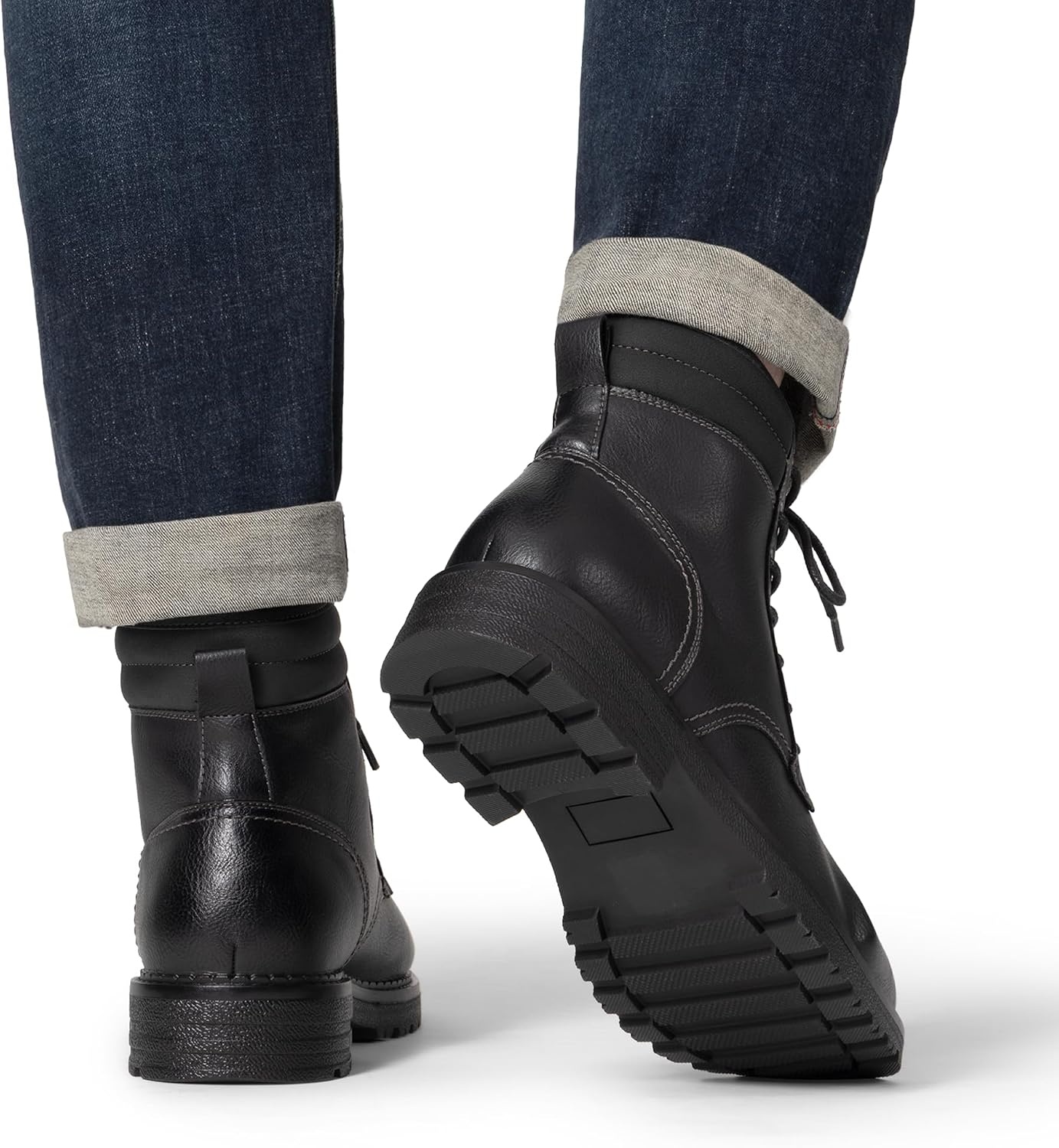 image:imageBruno Marc Mens Dress Oxford Fashion and Comfort Ankle Lace Up BootsAll Black