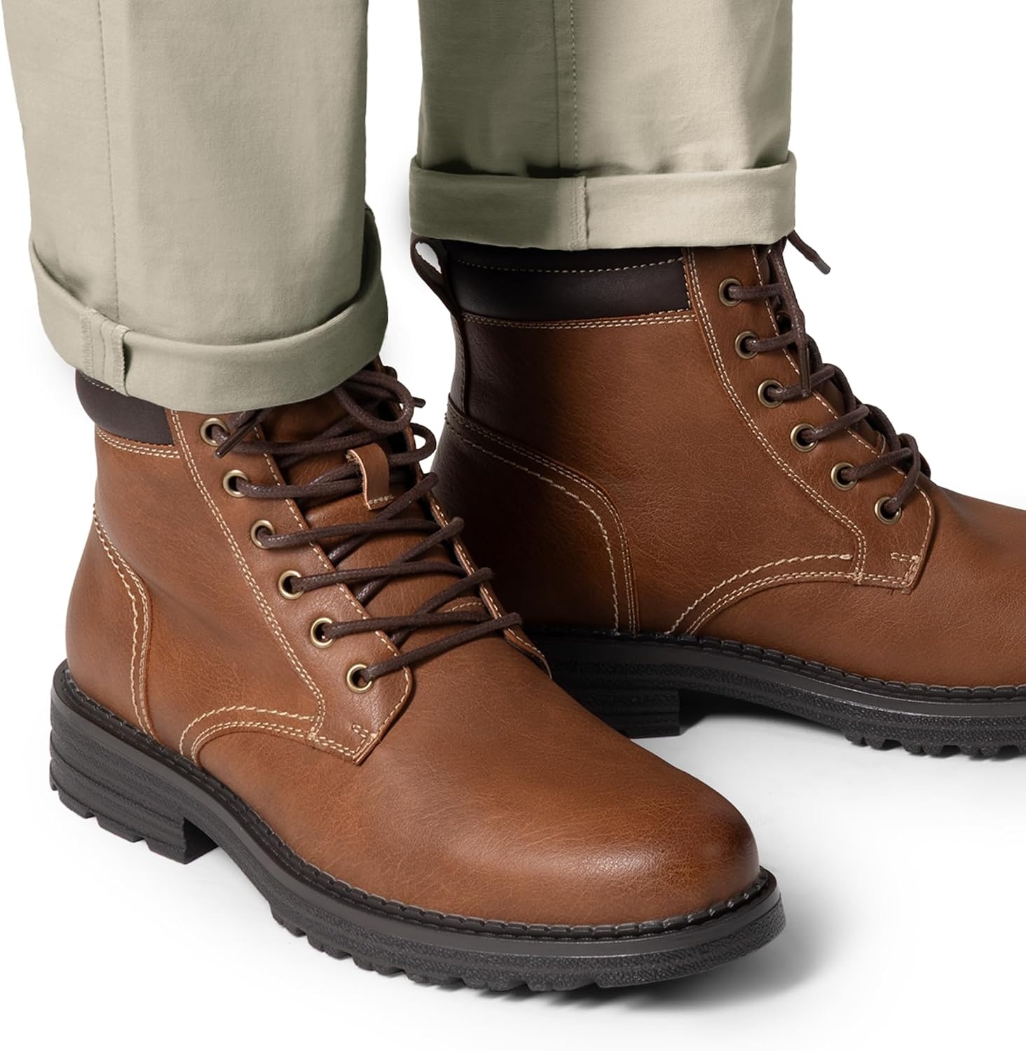 image:imageBruno Marc Mens Dress Oxford Fashion and Comfort Ankle Lace Up BootsBrown