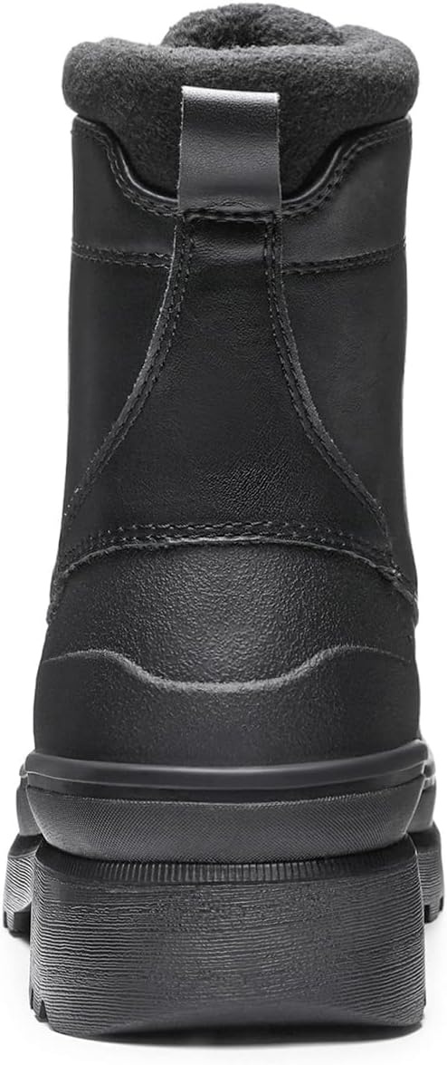image:imageBruno Marc Mens Insulated Waterproof Snow Boots 200g insulation retains heat to 25F sealed build keeps feet dry rubber outsole boosts grip durable upper resists wearBlack