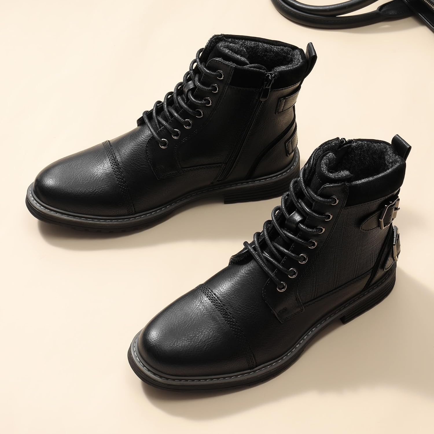 image:imageBruno Marc Mens Motorcycle Boots Oxford Dress BootBlack