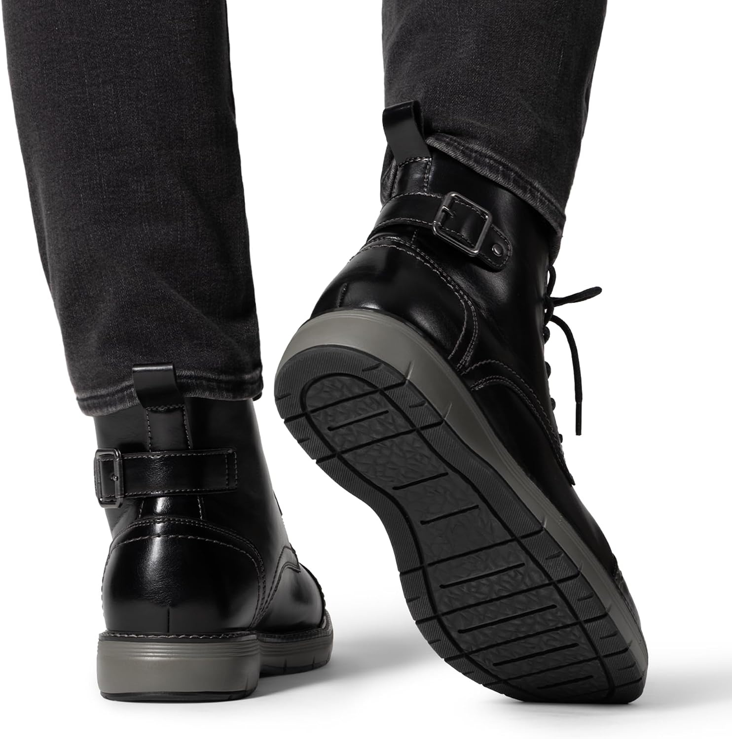 image:imageBruno Marc Mens Motorcycle Combat Boots LaceUp Casual Dress Biker BootAll Black