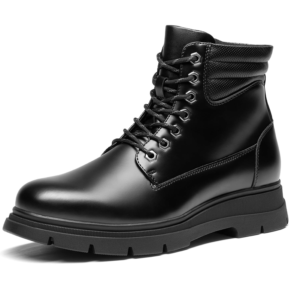 image:imageBruno Marc Mens Casual Chukka Ankle Boots Side Zipper ClosurePerforated Mesh EVA InsoleWearResistant NonSlip TPR Outsole for Office amp Daily OutingBlack