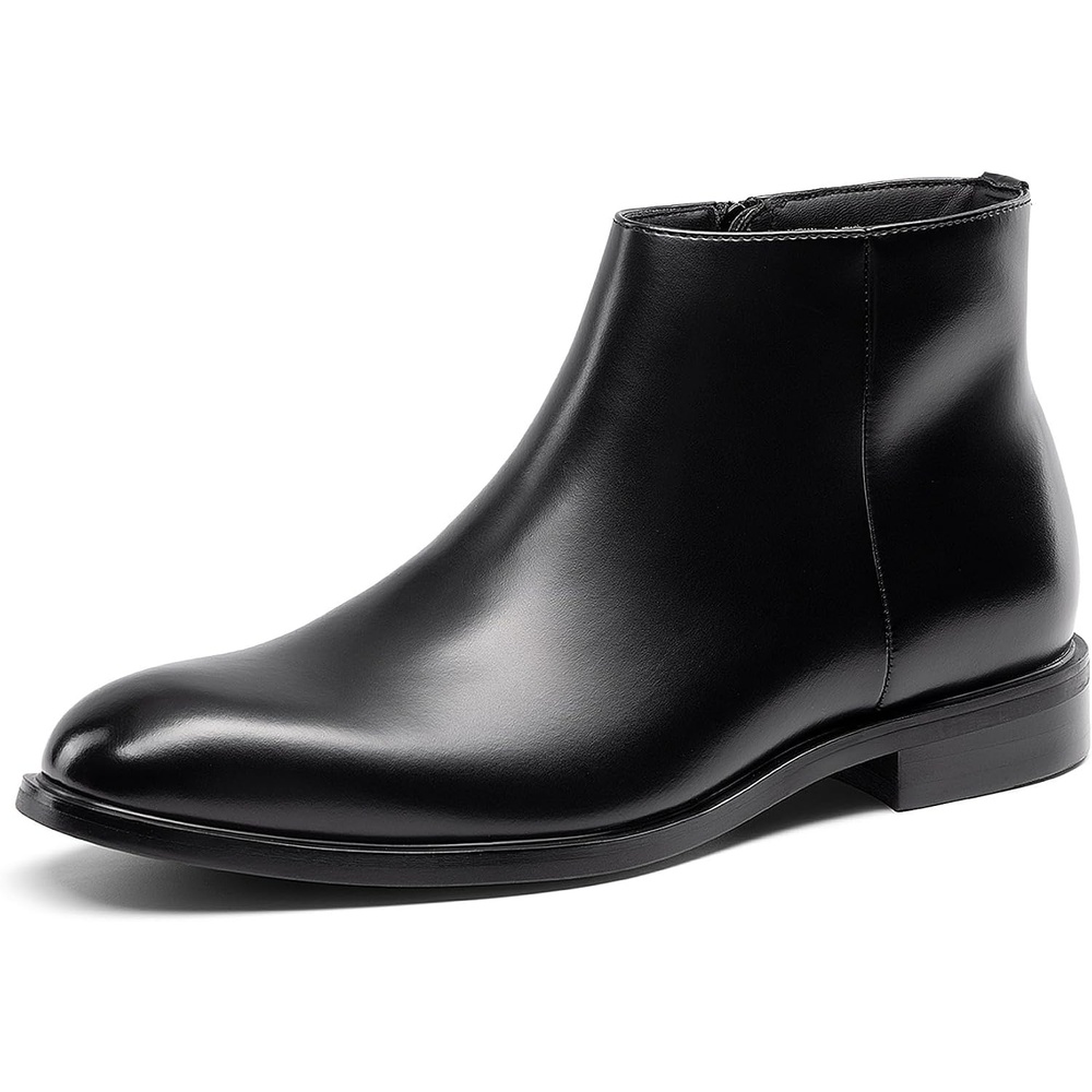 image:imageBruno Marc Mens Chelsea Boots Zip Ankle Dress Boot Relaxed Fit Timeless Style NonSlip Durable Outsole Breathable Lining for AllDay Office amp Casual WearBlack