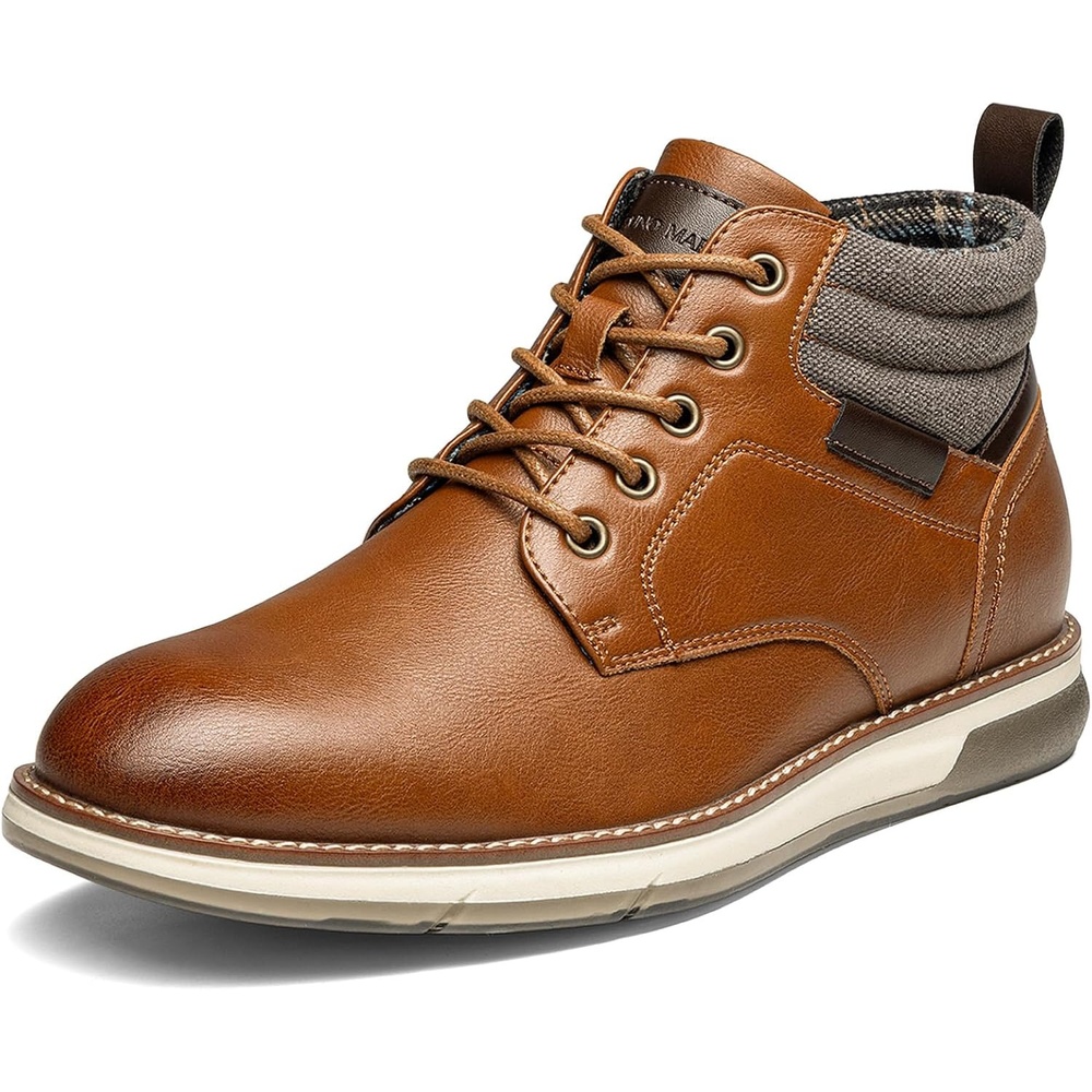 image:imageBruno Marc Mens Dress Casual Formal Chukka Boots Antislip TPR outsole padded collar plush lining ideal for offices casual events outdoor strolls and daily wearBrown