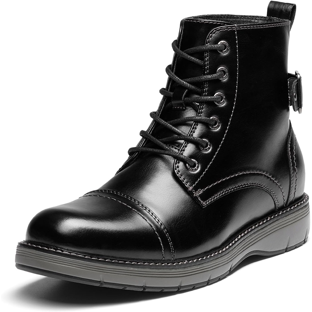 image:imageBruno Marc Mens Motorcycle Combat Boots LaceUp Casual Dress Biker BootAll Black