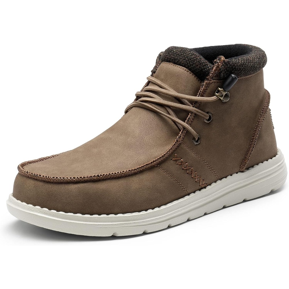 image:imageBruno Marc Mens Slipon Shoes Loafers Winter Boots Comfortable Velvet Lined Warm Casual Home Daily Travel Journey Indoor OutdoorBrown