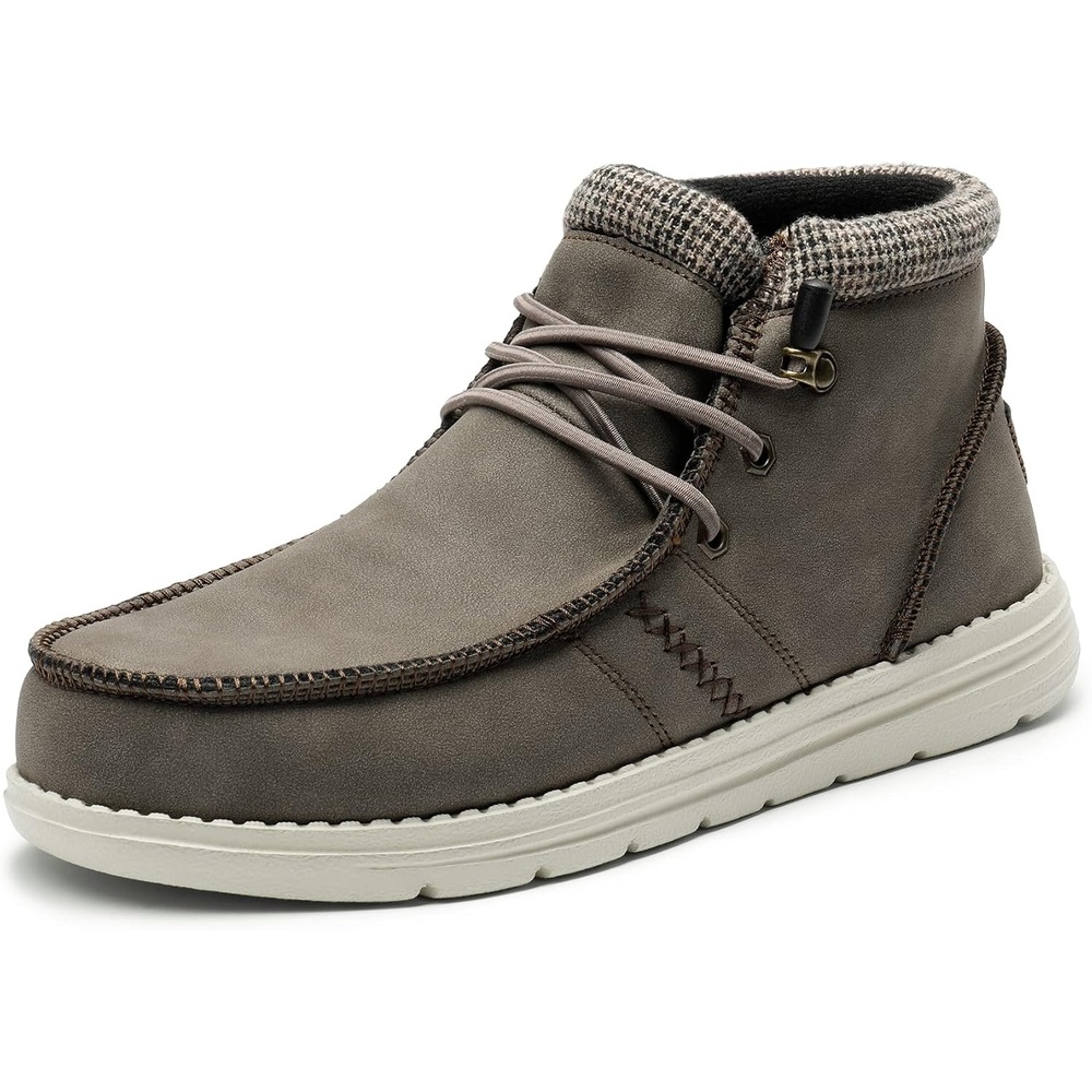 image:imageBruno Marc Mens Slipon Shoes Loafers Winter Boots Comfortable Velvet Lined Warm Casual Home Daily Travel Journey Indoor OutdoorDark Brown