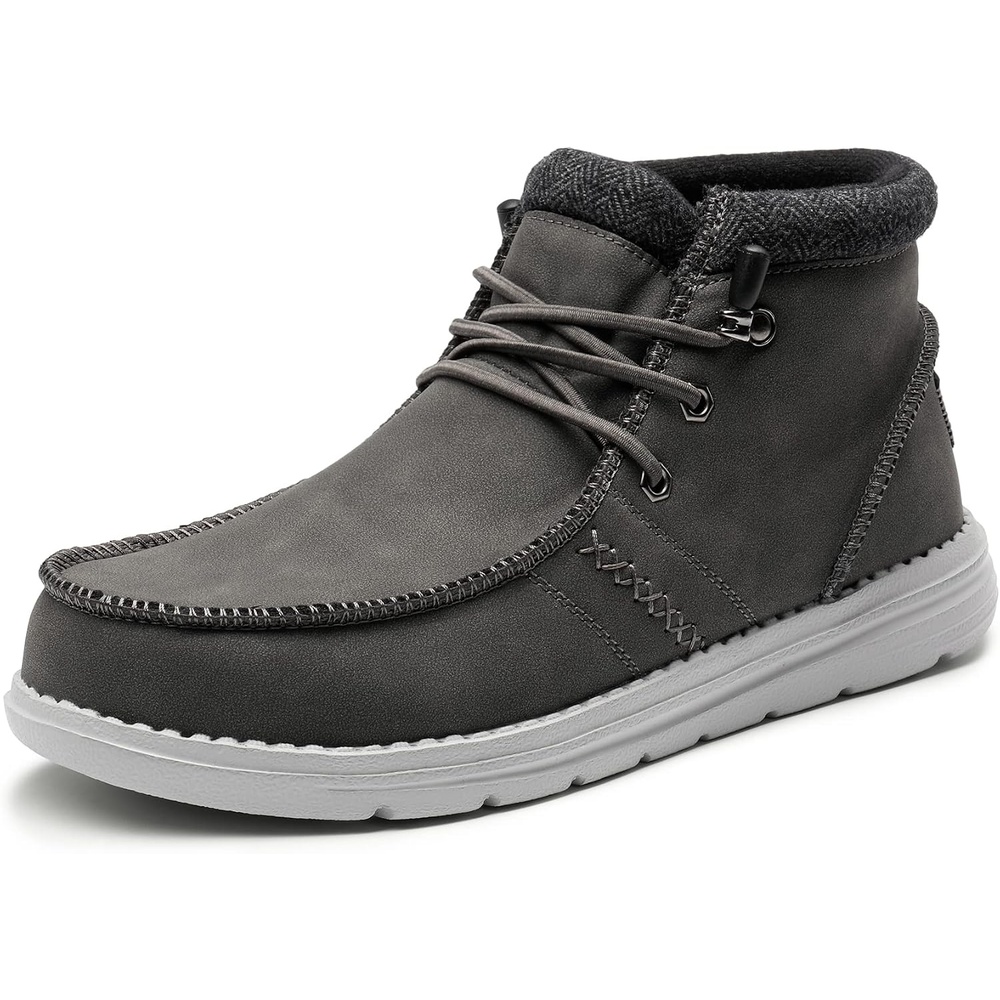 image:imageBruno Marc Mens Slipon Shoes Loafers Winter Boots Comfortable Velvet Lined Warm Casual Home Daily Travel Journey Indoor OutdoorGrey