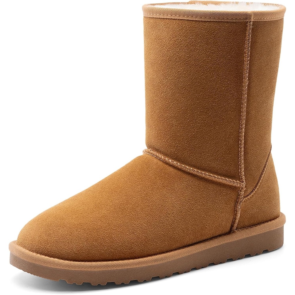 image:imageBruno Marc Mens Winter Boots Cold Weather Outdoor Casual Warm Suede Faux Fur Lining FuzzyClassic Short BootsChestnut